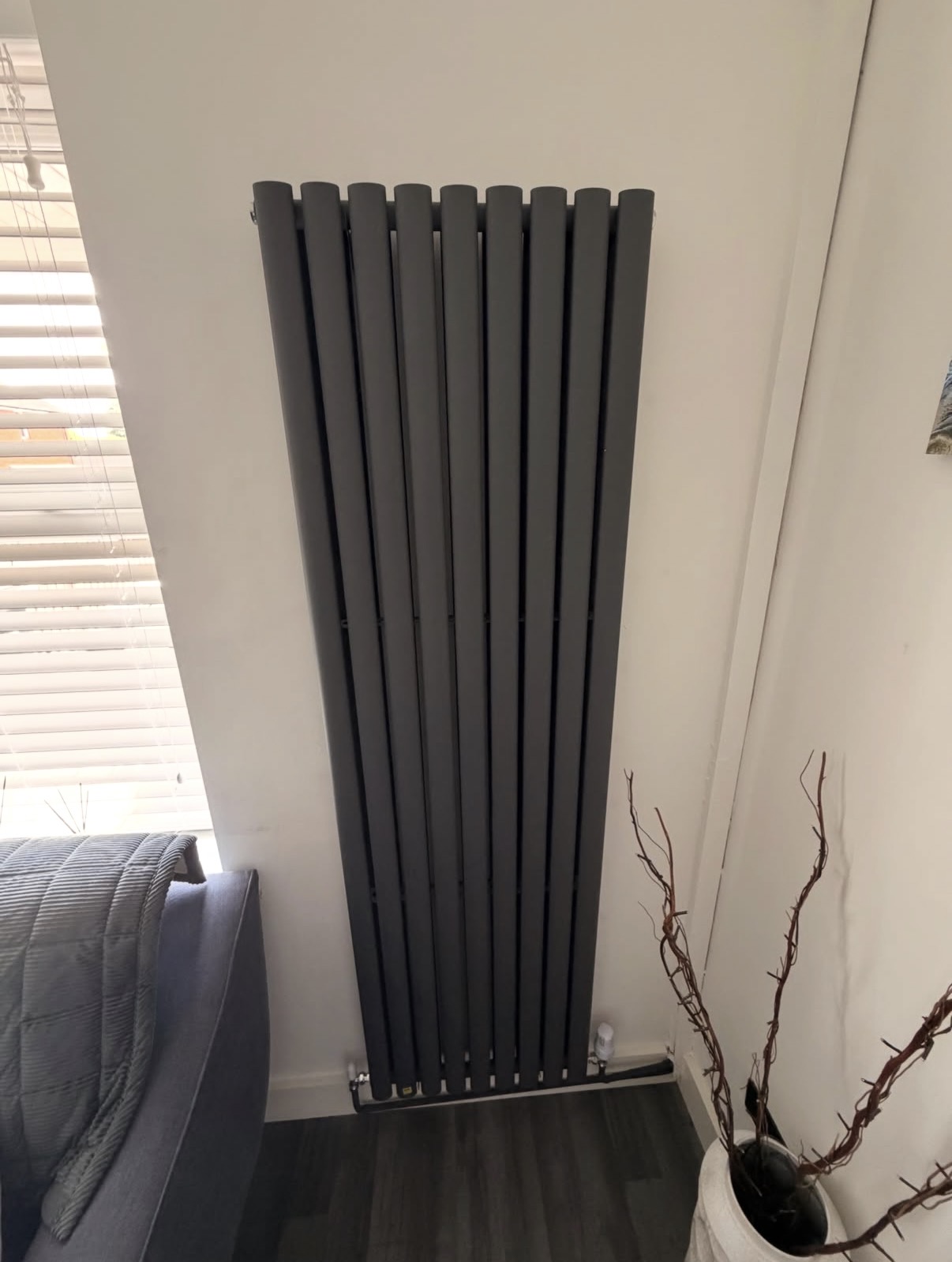 Vertical radiator installation by Parallel Property Services