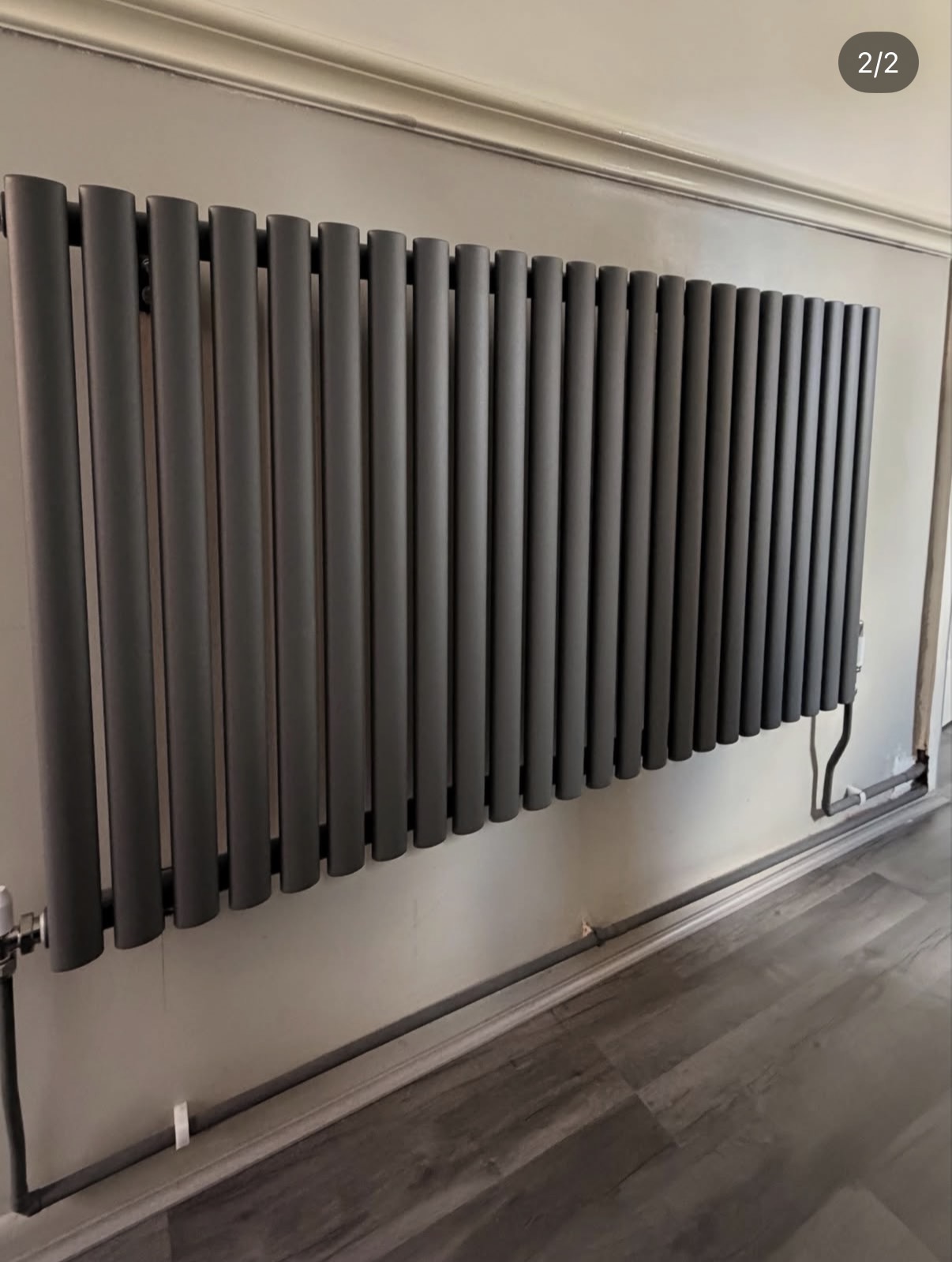Horizontal radiator installation by Parallel Property Services