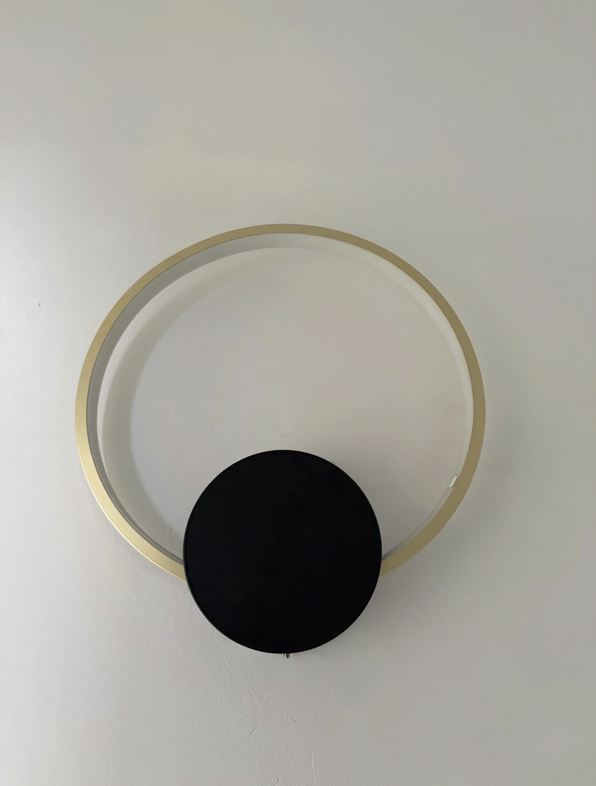 Modern wall light – gold finish by Parallel Property Services