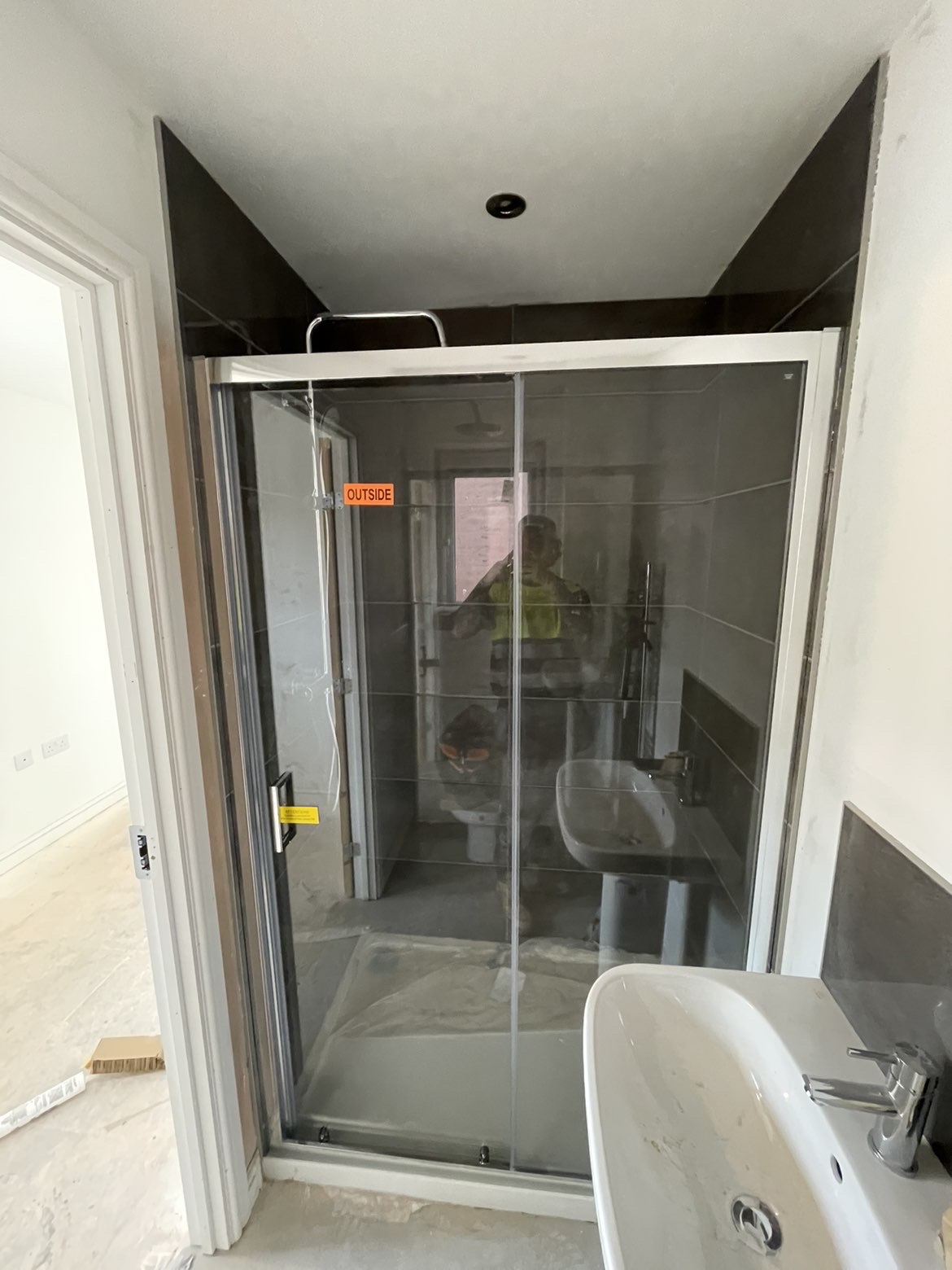 Shower enclosure installation by Parallel Property Services